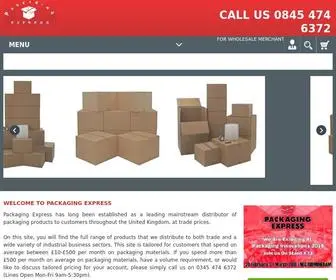 Packagingexpress.co.uk(Packaging Supplies UK) Screenshot