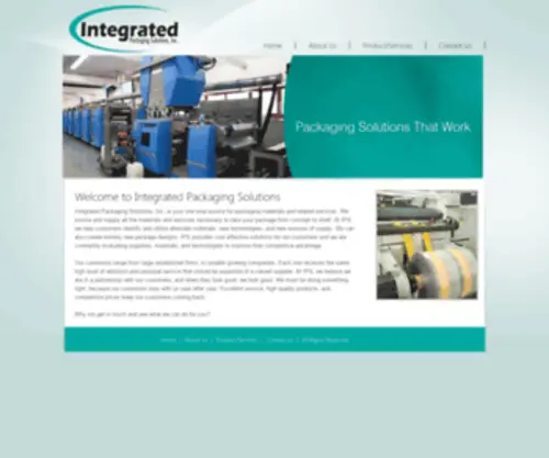 Packagingsolutionsinfo.com(Integrated Packaging Solutions) Screenshot