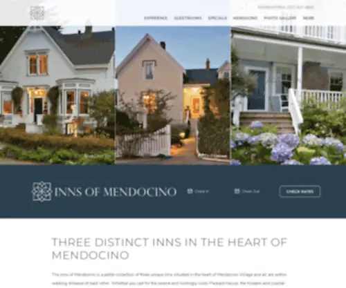 Packardhouse.com(Stylish Mendocino CA inns) Screenshot