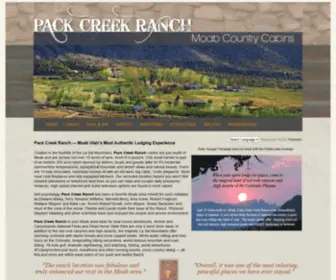 Packcreekranch.org(OFFICIAL website for PACK CREEK RANCH) Screenshot