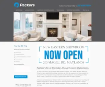 Packers.com.au(Wardrobes, Shower Screens, Windows & Doors) Screenshot