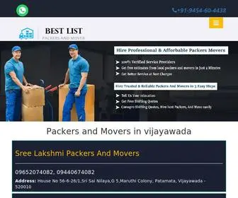 Packersandmoversvijayawada.in(Best Packers And Movers Vijayawada Charges) Screenshot