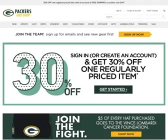 Packersproshop.com(Packers Pro Shop) Screenshot