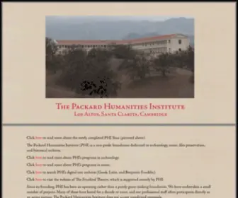 Packhum.org(Packard Humanities Institute) Screenshot