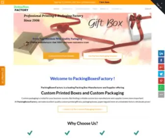 Packingboxesfactory.com(Custom Printed Boxes) Screenshot