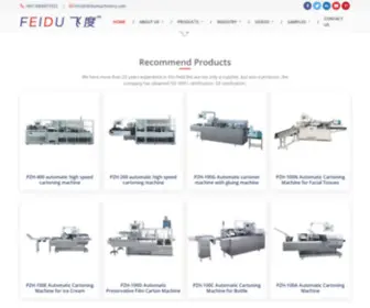 Packmachineschina.com(FEIDU MACHINERY CO) Screenshot