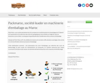 Packmaroc.com(Packmaroc, société leader en machinerie d'emballage au Maroc) Screenshot