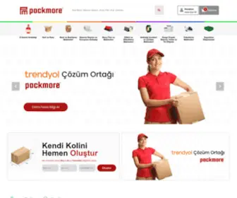 Packmore.com.tr(Koliler, Bantlar ve Ambalaj Malzemeleri) Screenshot