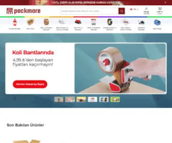 Packmore.com(Koliler, Bantlar ve Ambalaj Malzemeleri) Screenshot