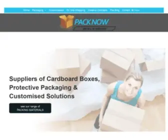 Packnow.co.za(Suppliers of Cardboard Boxes) Screenshot