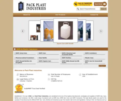 Packplastind.com(Pack Plast Industries) Screenshot