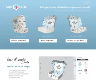 Packsales.com(Design your own custom boxes and packaging) Screenshot