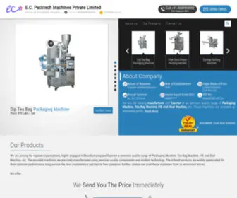 Packtechmachines.in(E. C. Packaging Private Limited) Screenshot