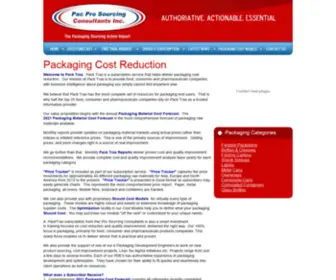 Packtrax.com(Packaging Material Reports) Screenshot