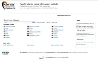 Paclii.org(Pacific Islands Legal Information Institute) Screenshot