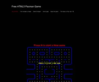 Pacman-Master.com(Free HTML5 Pacman Game) Screenshot