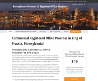 Pacommercialregisteredofficeprovider.com(PENNSYLVANIA COMMERCIAL REGISTERED OFFICE PROVIDER $49 A YEAR) Screenshot