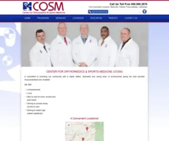 Pacosm.com(Center for Orthopaedics and Sports Medicine) Screenshot