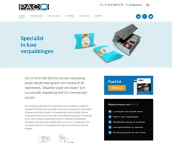 Pacq.nl(Specialist in premium verpakkingen van vouwkarton) Screenshot