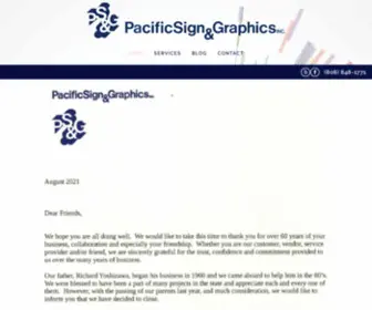 Pacsigninc.net(Graphic Sign Company) Screenshot