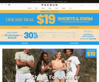 Pacsun.com(California Lifestyle Clothing) Screenshot