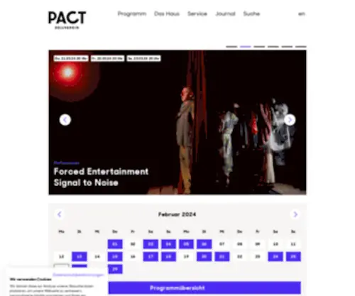 Pact-Zollverein.de(PACT Zollverein) Screenshot