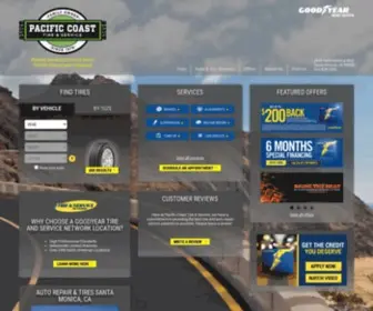 Pactires.com(Pacific Coast Tire & Service) Screenshot