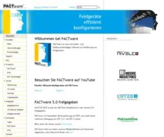 Pactware.com(Configuration software for field instruments) Screenshot