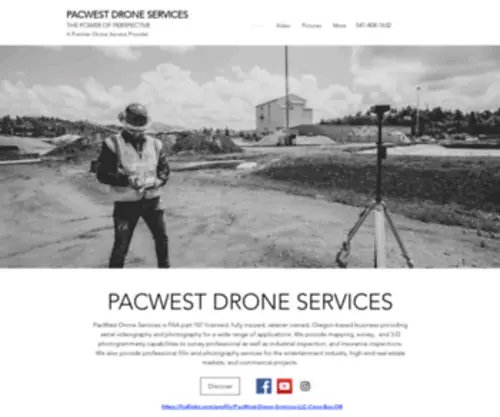 Pacwestdrone.com(PacWest Drone Services) Screenshot