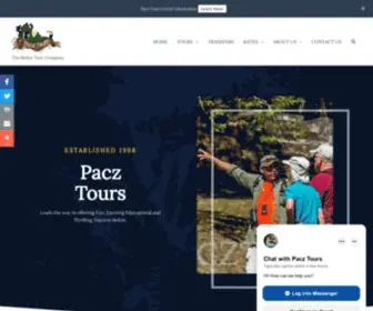 Pacztours.net(Pacz Tours San Ignacio Belize) Screenshot