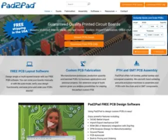 Pad2Pad.com(Circuit Board Fabrication & Assembly) Screenshot