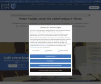 Pad4Rent.de(Die neuste Hardware mieten bei Pad4Rent®) Screenshot
