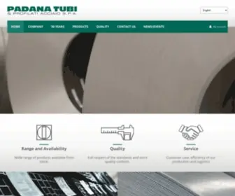 Padanatubi.it(Padana Tubi & Profilati Acciaio S.p.a) Screenshot