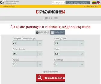 Padangos24.com(Padangos internetu) Screenshot