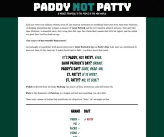 Paddynotpatty.com(Paddynotpatty) Screenshot