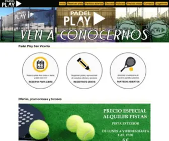 Padelplaysanvicente.es(Padel Play San Vicente) Screenshot