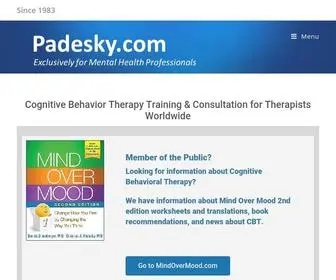 Padesky.com(Padesky Cognitive Behavior Therapy Training & Consultation) Screenshot