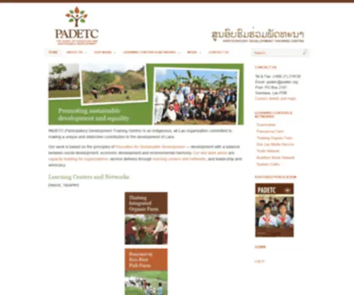 Padetc.org(Participatory Development Training Centre) Screenshot