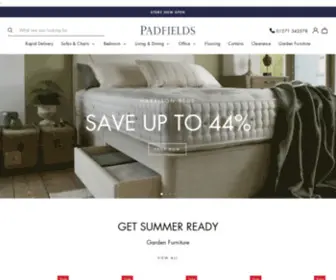 Padfields.com(Padfields Furnishers) Screenshot