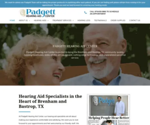 Padgetthearing.com(Padgett Hearing Aid Center) Screenshot