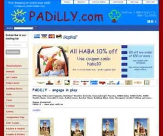 Padilly.com(Folkmanis, Holztiger, Anchor Stone, Crocodile Creek, HABA, Ravensburger, wooden toys, games and puzzles) Screenshot