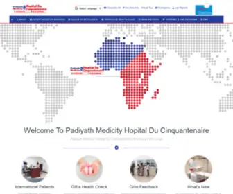 Padiyathmedicitykinshasa.com(Padiyath Medicity Hopital Du Cinquantenaire) Screenshot