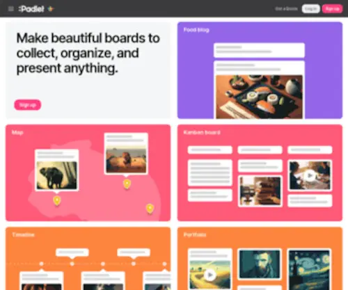 Padlet.com(Padlet is the easiest way to create and collaborate in the world) Screenshot