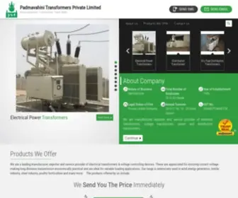 Padmavahinitransformers.com(Padmavahini Transformers Private Limited) Screenshot
