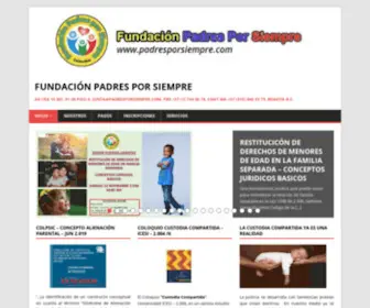 Padresporsiempre.com(Fundación Padres Por Siempre) Screenshot