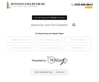 Paduiblog.com(PA DUI Attorney Law Blog by Pennsylvania DUI Lawyer Justin McShane) Screenshot