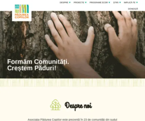 Padureacopiilor.ro(Pădurea Copiilor) Screenshot
