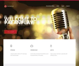 Paeanplay.com(Unlimited Music) Screenshot