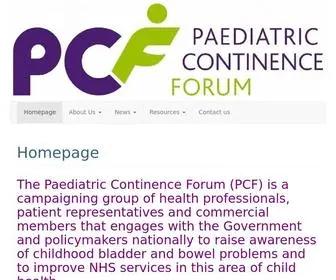 Paediatriccontinenceforum.org(Paediatric Continence Forum) Screenshot