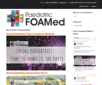 PaediatricFoam.com(Supported by the London School of Paediatrics) Screenshot